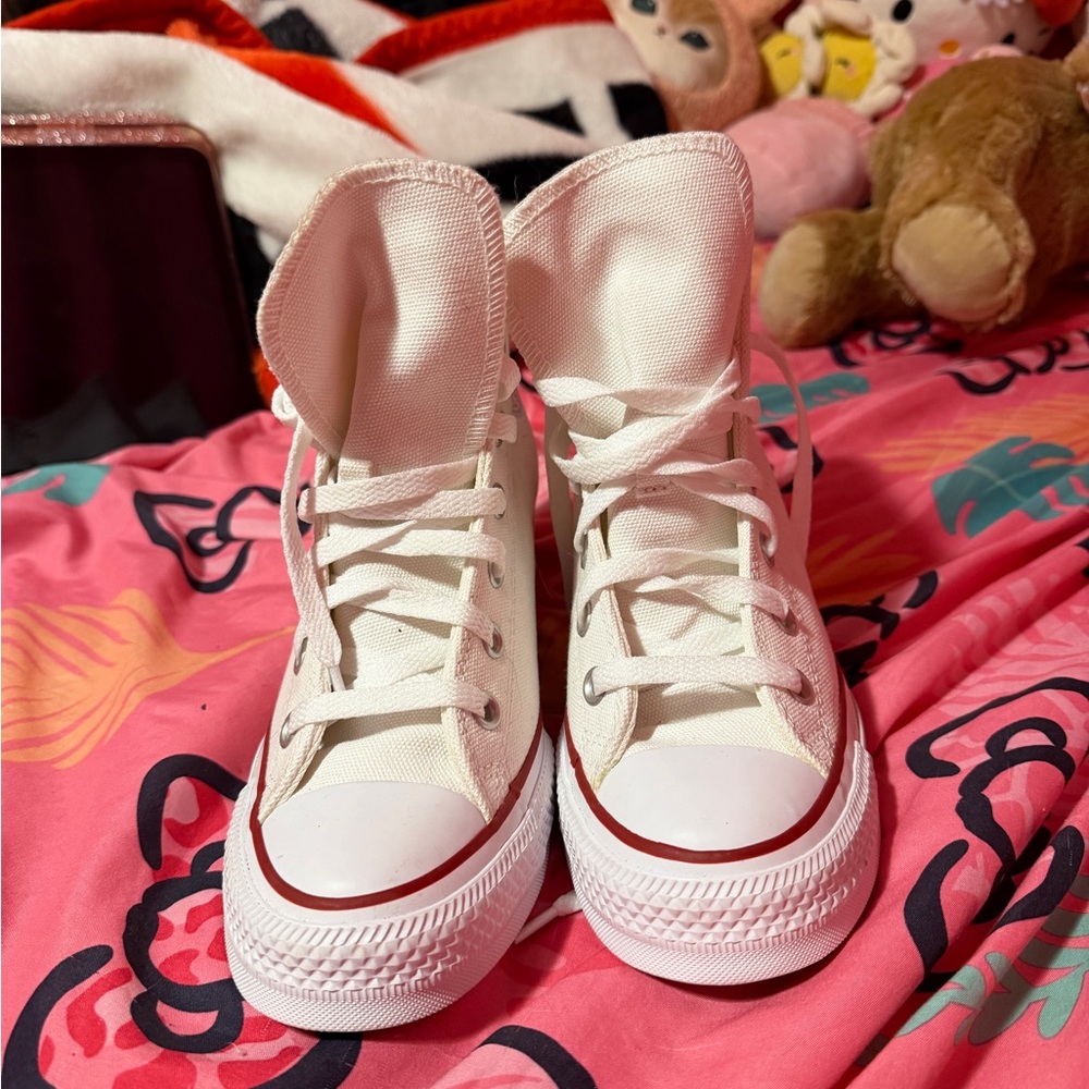 Classic White High-Top Sneakers